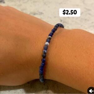 Elegant Blue Beaded Bracelet
